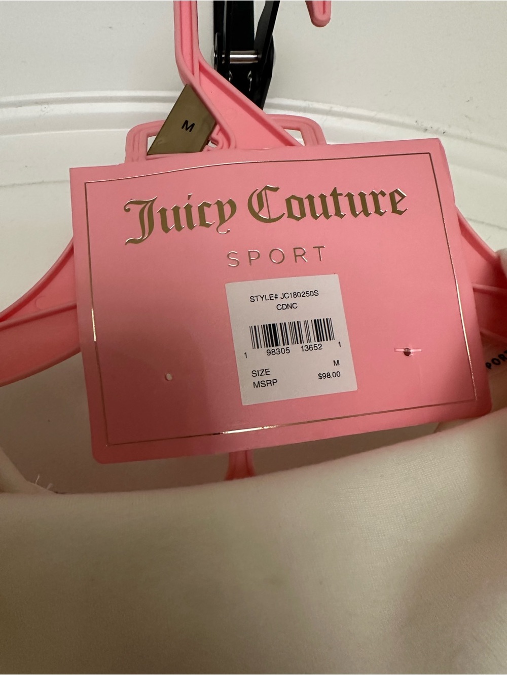 Juicy Couture Cream Half-Zip Pullover & Drawstring Shorts Lounge Set - Picture 5 of 8